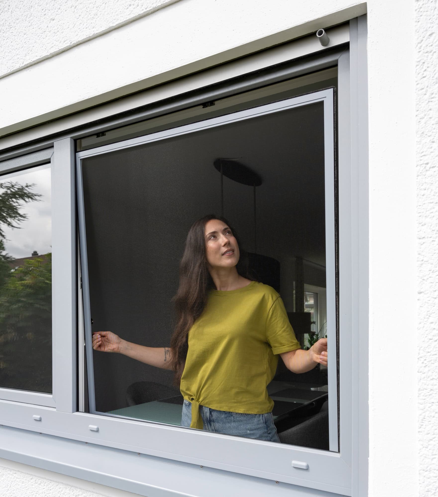 Insektenschutz in Marl Insektenschutz Spannrahmen am Fenster eines Wohnhauses